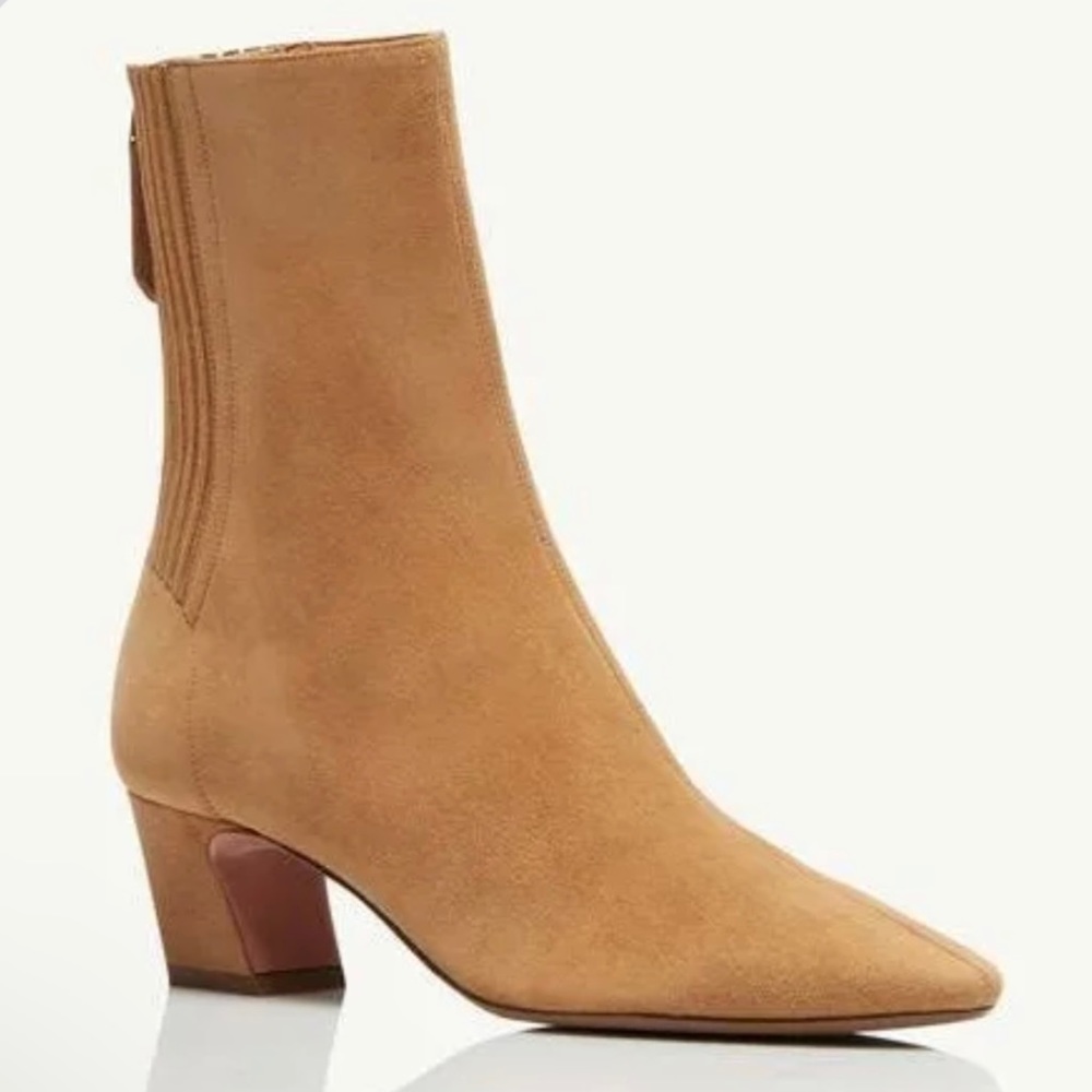 Aquazurra Tres St. Honore Bootie 50 size 38.5 Sweet honey tan/camel